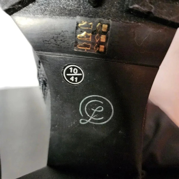 Chinese Laundry Jerry Over the knee in lug sole high heel boot black Whimsigoth - Picture 10 of 16